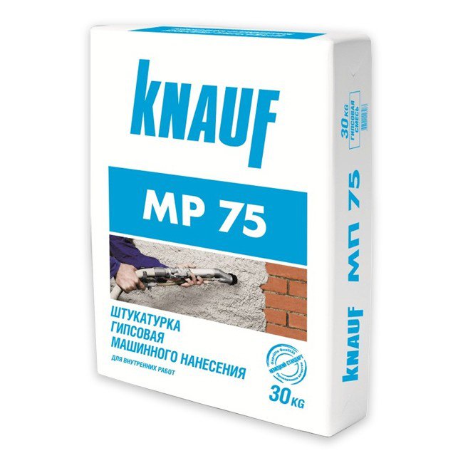 Штукатурка гипсовая Knauf МП 75 серый 30 кг