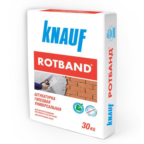 Штукатурка гипсовая Knauf Rotband белый 30 кг