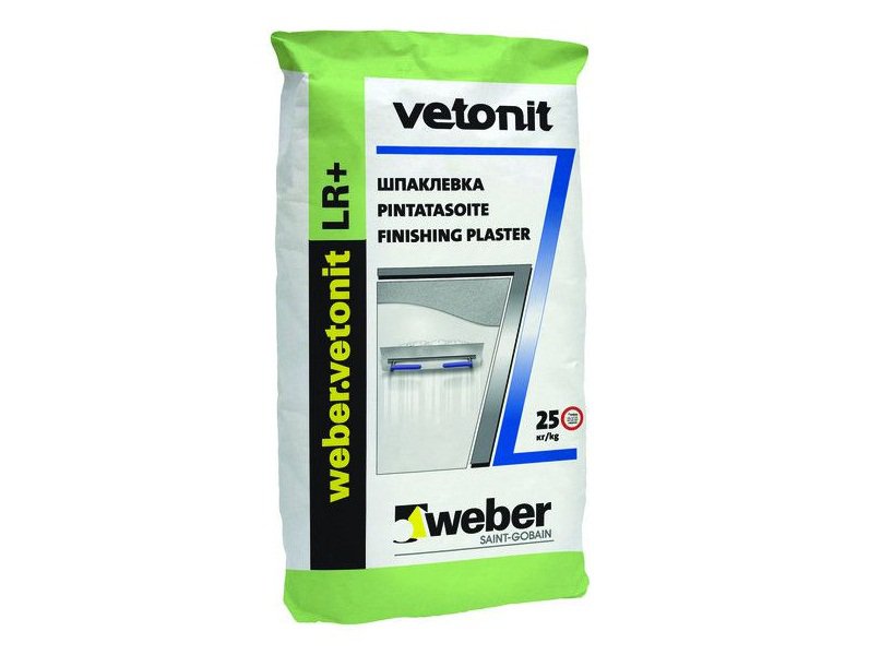 Шпатлевка для внутреннего применения полимерная Ветонит lr+ белый 25 кг