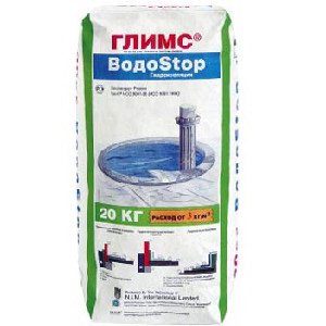 ГЛИМС Водостоп / Glims Водоstop гидpoизoляциoнная смесь (20 кг)