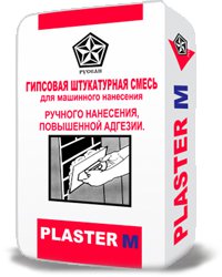 Штукатурка гипсовая Русеан Plaster-M серый 25 кг