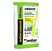 Шпатлевка для внутреннего и внешнего применения цементная Ветонит vh серый 25 кг