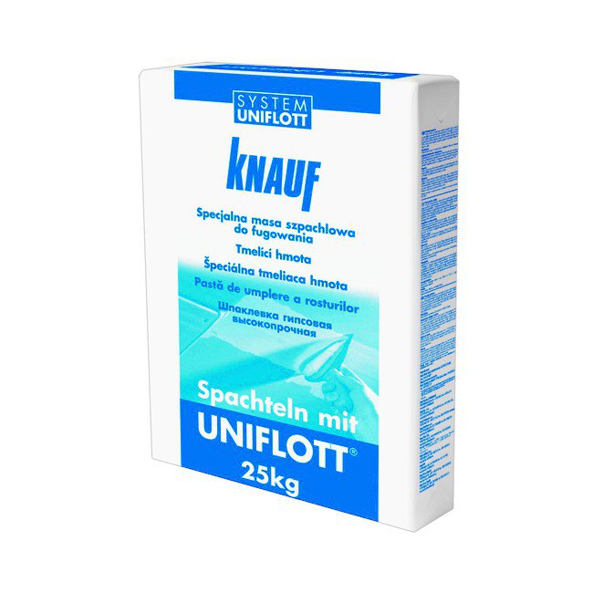 Шпатлевка для внутреннего применения гипсовая Knauf uniflot серый 25 кг