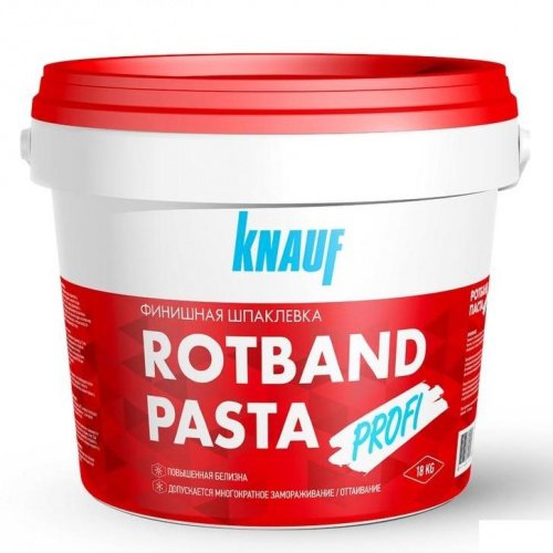 Готовая шпатлевка виниловая Knauf Rotband Pasta Profi белый 18 кг